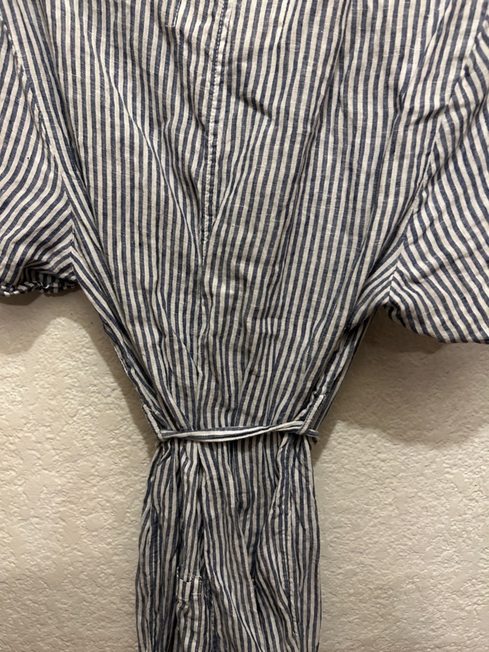 Cartonnier Blue and White Striped Cotton Jumpsuit - Picture 7 of 7